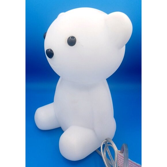 Glowing 14" Led Blow Molded Nightlight Lamp White Polar Teddy Bear Vtg Target - Picture 3 of 7